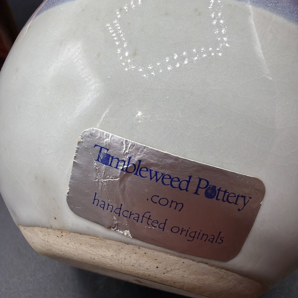 "GREEN FEES" Tumbleweed Pottery Handcrafted in North Carolina Cork Top Golf Bank - Picture 6 of 7